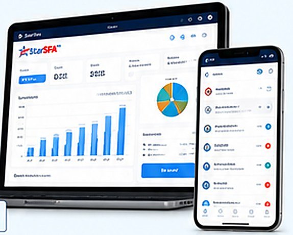 STAR SFA dashboard on laptop and mobile