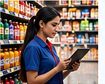 Retail merchandiser with a tablet