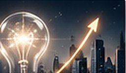 Light bulb and growth arrow